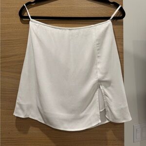 Sunday Best Asymmetrical White Skirt